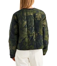 The North Face Lhotse LT Insulated Quilted Camouflage Crew Neck Zip Front Filed Jacket