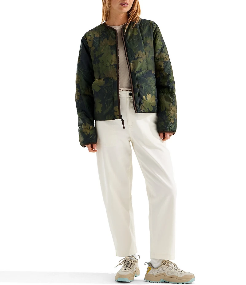 The North Face Lhotse LT Insulated Quilted Camouflage Crew Neck Zip Front Filed Jacket