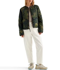 The North Face Lhotse LT Insulated Quilted Camouflage Crew Neck Zip Front Filed Jacket