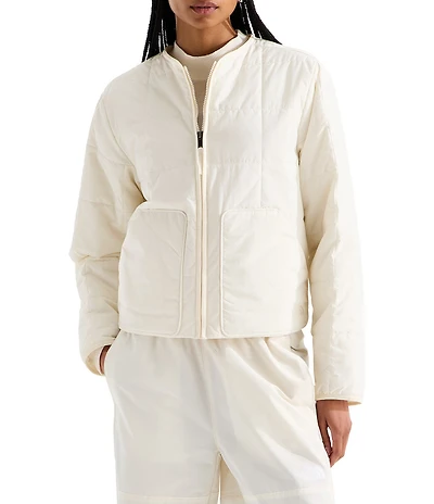 The North Face Lhotse LT Insulated Quilted Crew Neck Zip Front Jacket