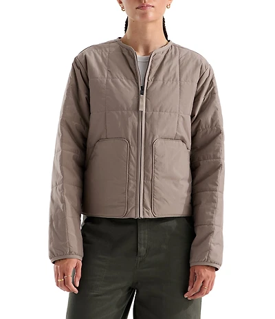 The North Face Lhotse LT Insulated Quilted Crew Neck Zip Front Jacket