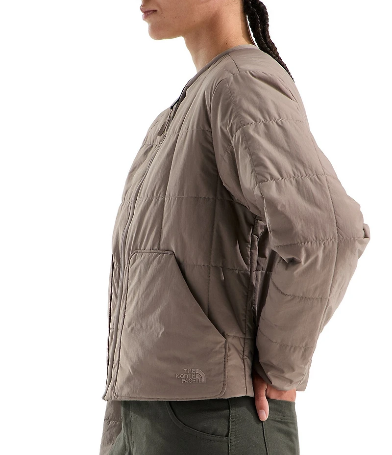 The North Face Lhotse LT Insulated Quilted Crew Neck Zip Front Jacket