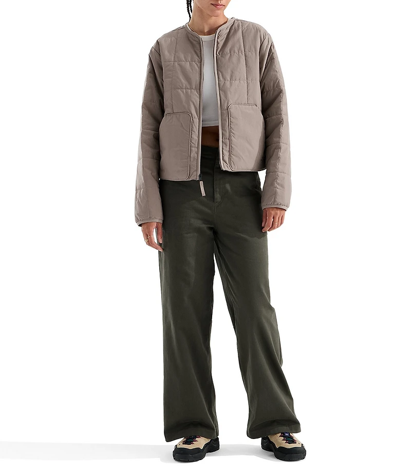 The North Face Lhotse LT Insulated Quilted Crew Neck Zip Front Jacket