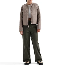 The North Face Lhotse LT Insulated Quilted Crew Neck Zip Front Jacket