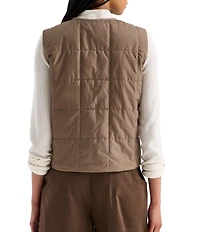 The North Face Lhotse LT Insulated Quilted Pattern Crew Neck Zip Front Vest