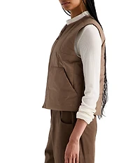 The North Face Lhotse LT Insulated Quilted Pattern Crew Neck Zip Front Vest