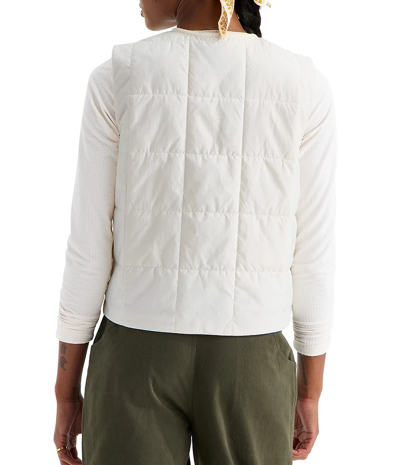 The North Face Lhotse LT Insulated Quilted Pattern Crew Neck Zip Front Vest