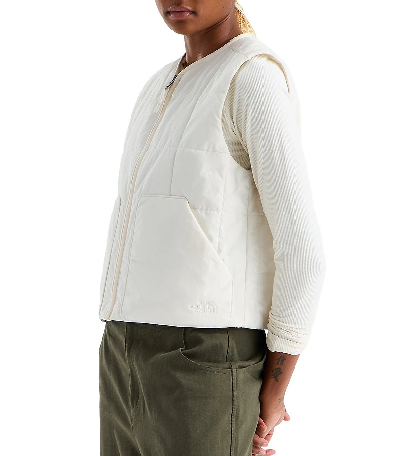 The North Face Lhotse LT Insulated Quilted Pattern Crew Neck Zip Front Vest