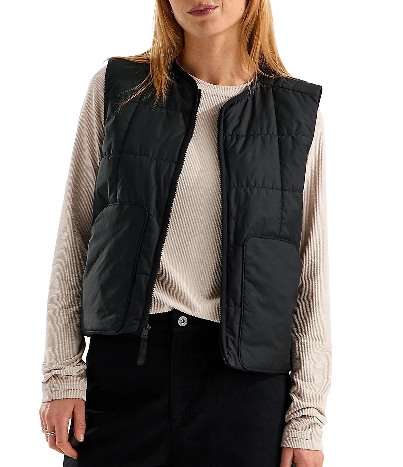 The North Face Lhotse LT Insulated Quilted Pattern Crew Neck Zip Front Vest