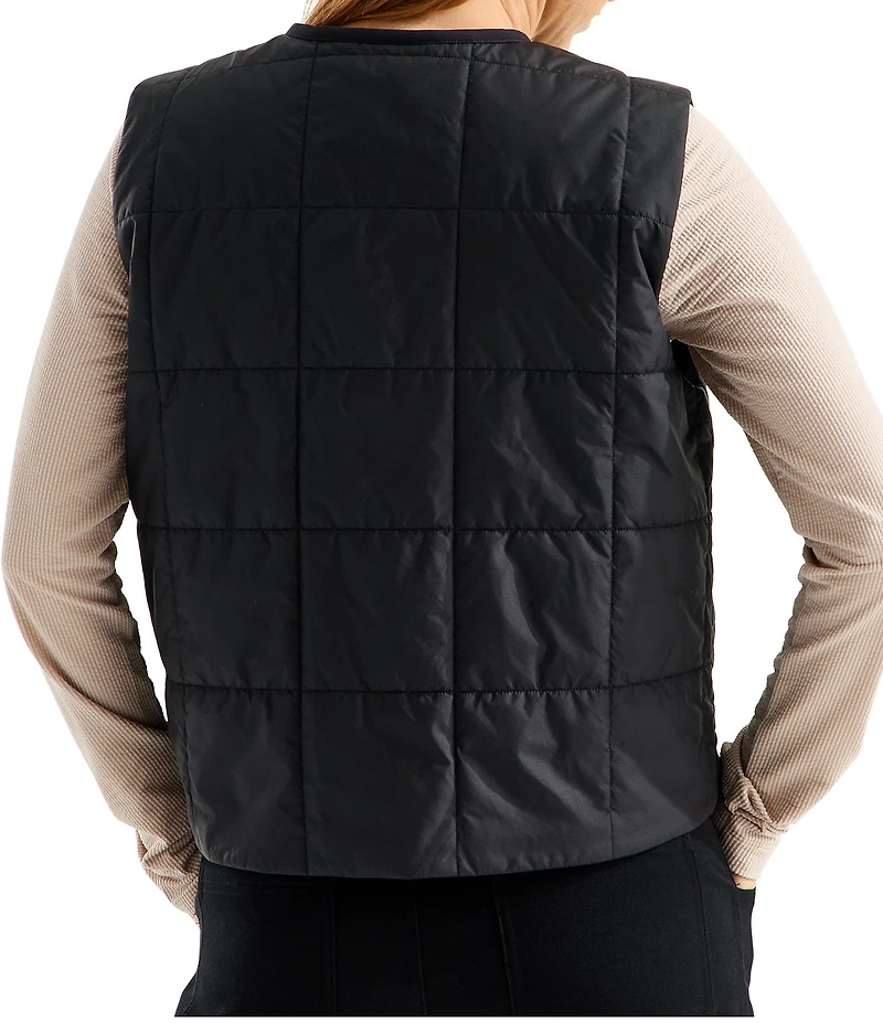 The North Face Lhotse LT Insulated Quilted Pattern Crew Neck Zip Front Vest
