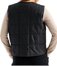 The North Face Lhotse LT Insulated Quilted Pattern Crew Neck Zip Front Vest