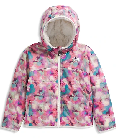 The North Face Little Girls Long Sleeve Print Reversible Shasta Full Zip Hooded Jacket