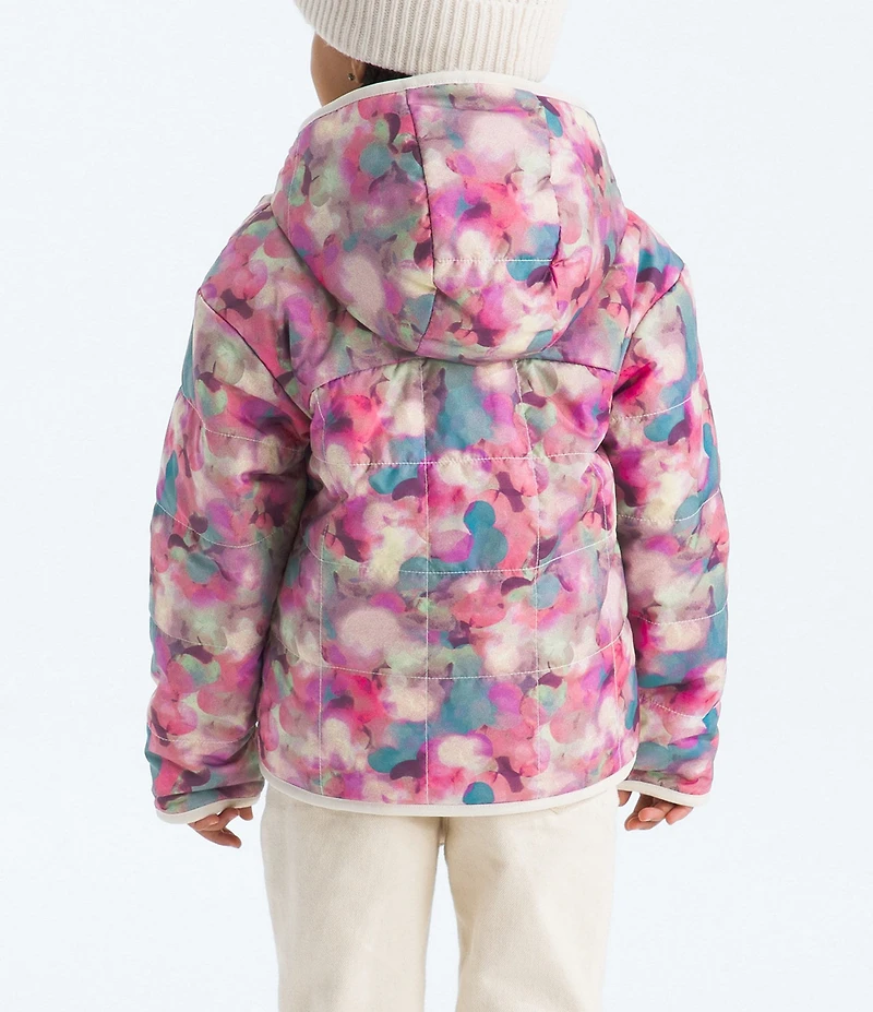 The North Face Little Girls Long Sleeve Print Reversible Shasta Full Zip Hooded Jacket
