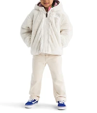 The North Face Little Girls Long Sleeve Print Reversible Shasta Full Zip Hooded Jacket