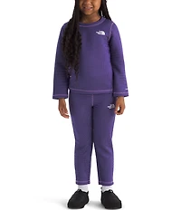 The North Face Little Kids Long Sleeve Top & Bottom Dot Knit Thermal 2-Piece Set