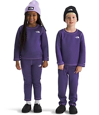 The North Face Little Kids Long Sleeve Top & Bottom Dot Knit Thermal 2-Piece Set
