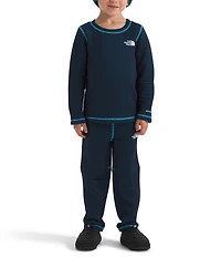 The North Face Little Kids Long Sleeve Top & Bottom Dot Knit Thermal 2-Piece Set