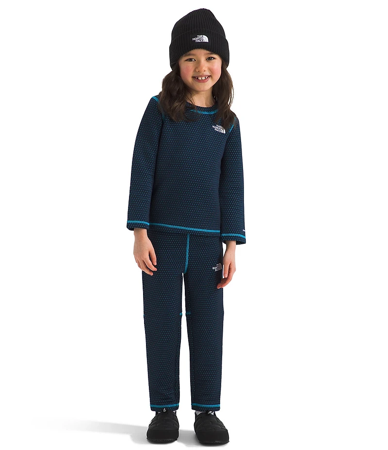 The North Face Little Kids Long Sleeve Top & Bottom Dot Knit Thermal 2-Piece Set