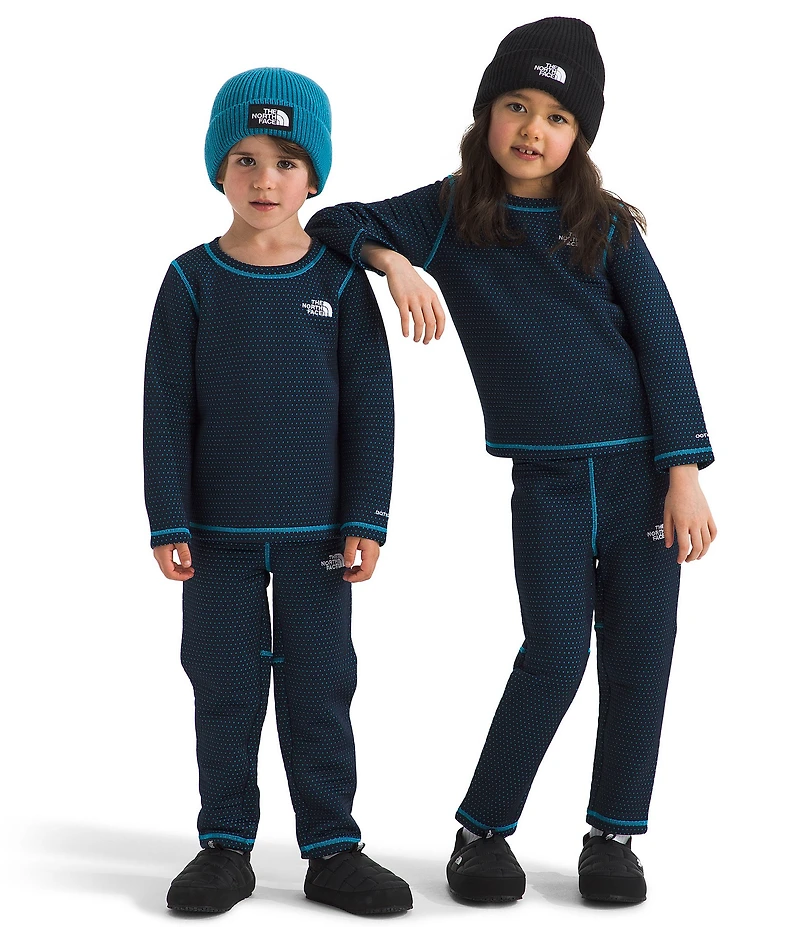 The North Face Little Kids Long Sleeve Top & Bottom Dot Knit Thermal 2-Piece Set