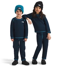 The North Face Little Kids Long Sleeve Top & Bottom Dot Knit Thermal 2-Piece Set