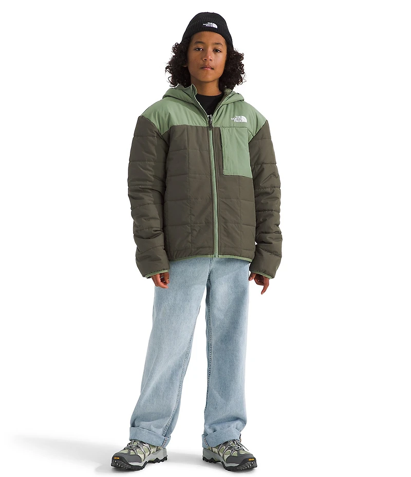 The North Face Boys Long Sleeve Reversible Shasta Full-Zip Hooded Ski Jacket