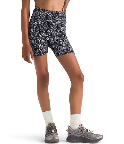 The North Face Little/Big Girls Never Stop Repeating Diagonal Logo Printed Bike Shorts
