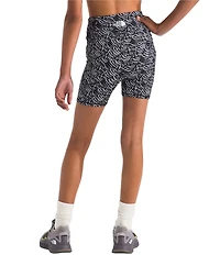 The North Face Little/Big Girls Never Stop Repeating Diagonal Logo Printed Bike Shorts
