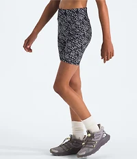 The North Face Little/Big Girls Never Stop Repeating Diagonal Logo Printed Bike Shorts