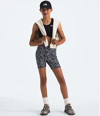 The North Face Little/Big Girls Never Stop Repeating Diagonal Logo Printed Bike Shorts