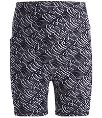 The North Face Little/Big Girls Never Stop Repeating Diagonal Logo Printed Bike Shorts