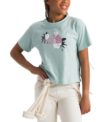The North Face Little/Big Girls Short Sleeve Winter Flowers Graphic T-Shirt