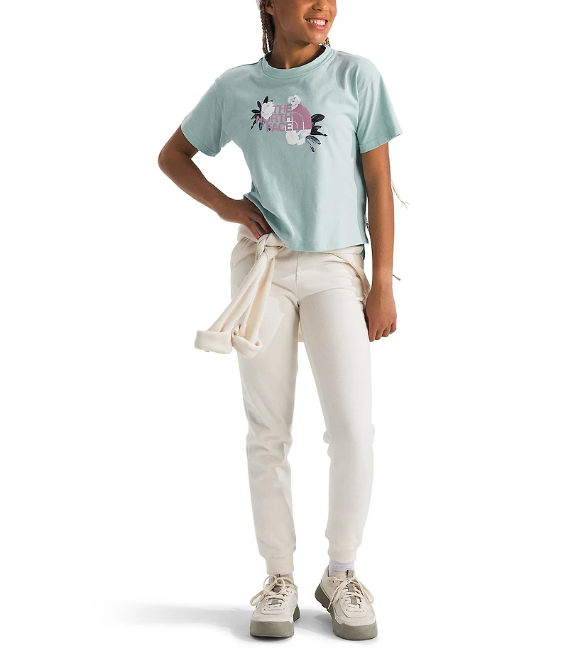 The North Face Little/Big Girls Short Sleeve Winter Flowers Graphic T-Shirt