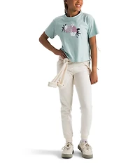 The North Face Little/Big Girls Short Sleeve Winter Flowers Graphic T-Shirt