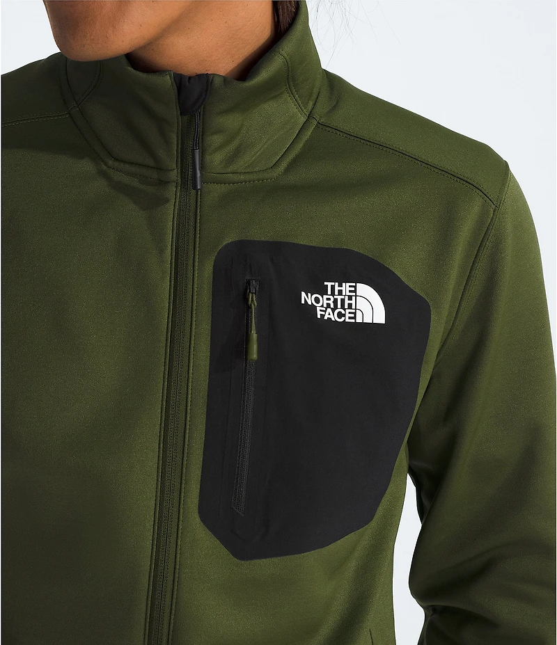 The North Face Long Sleeve Crest Contrasting Pocket Full-Zip Jacket