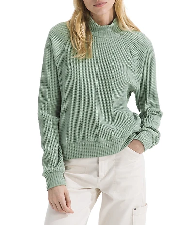 The North Face Long Sleeve Mock Neck Thermal Knit Pullover