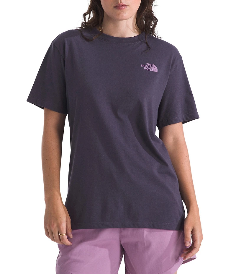 The North Face Mountain Stamps Crew Neck Short Sleeve Relaxed Fit Tee