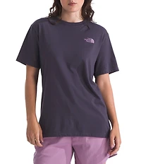 The North Face Mountain Stamps Crew Neck Short Sleeve Relaxed Fit Tee
