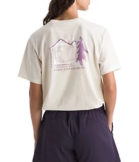 The North Face Mountain Stamps Crew Neck Short Sleeve Relaxed Fit Tee