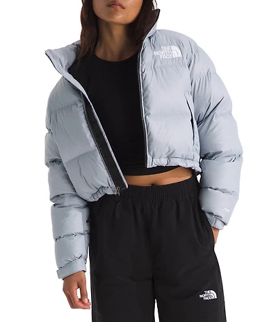 The North Face Nuptse Short Boxy Zip Front Down Jacket