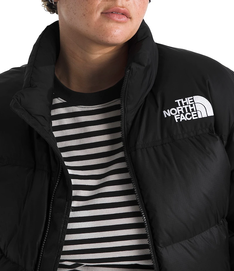 The North Face Plus Size 1996 Retro Nuptse Stand Collar Zip Front Jacket