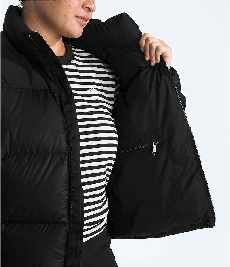The North Face Plus Size 1996 Retro Nuptse Stand Collar Zip Front Jacket