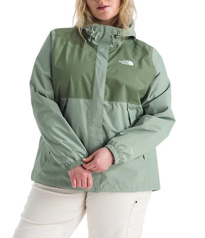 The North Face Plus Size Antora Long Sleeve Three Piece Hooded Windbreaker Jacket