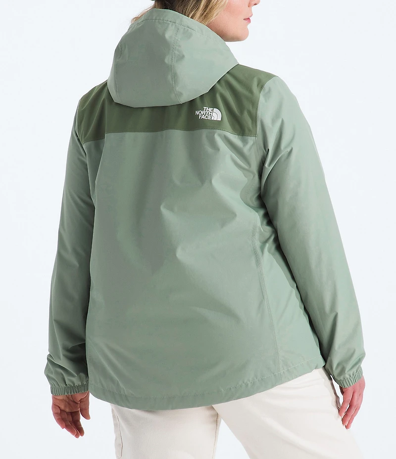 The North Face Plus Size Antora Long Sleeve Three Piece Hooded Windbreaker Jacket