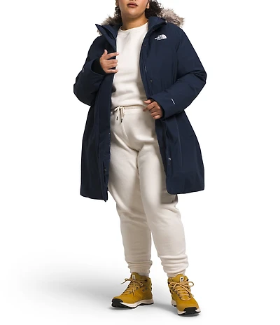 The North Face Plus Size Arctic Faux Fur Trim Zip Front Parka Jacket