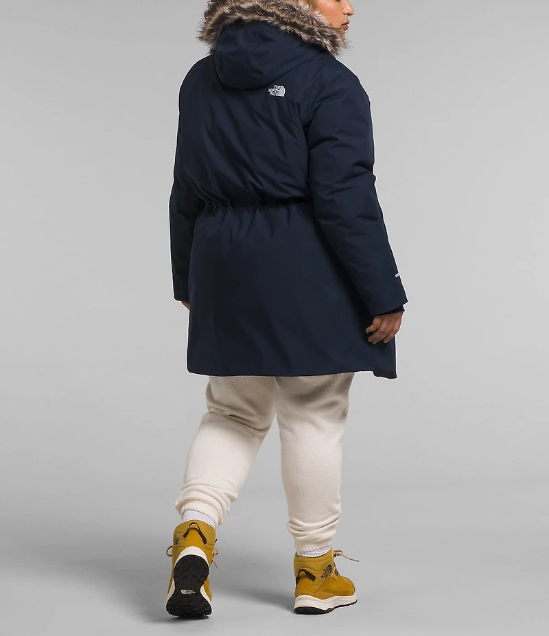 The North Face Plus Size Arctic Faux Fur Trim Zip Front Parka Jacket