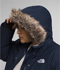 The North Face Plus Size Arctic Faux Fur Trim Zip Front Parka Jacket