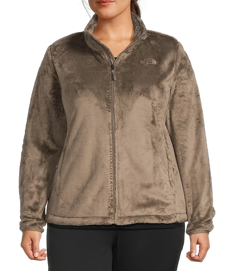 The North Face Plus Size Osito Silken Raschel Fleece Double Layer Stand Collar Zip Front Jacket