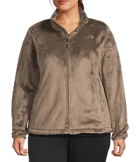 The North Face Plus Size Osito Silken Raschel Fleece Double Layer Stand Collar Zip Front Jacket