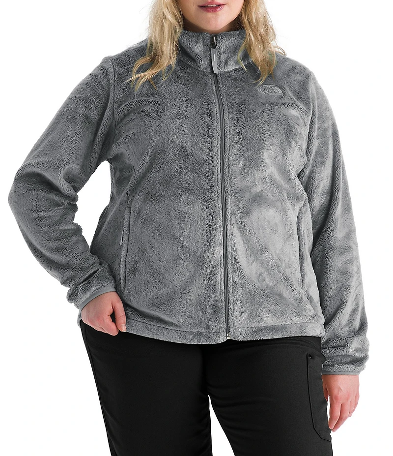 The North Face Plus Size Osito Silken Raschel Fleece Stand Collar Front Zip Jacket