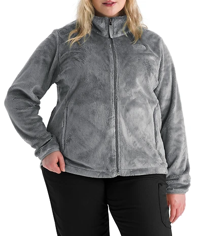 The North Face Plus Size Osito Silken Raschel Fleece Stand Collar Front Zip Jacket